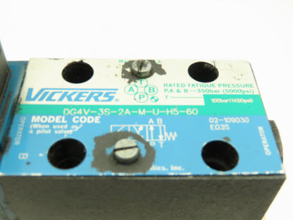 Yuken DG4V-3S-2A-M-U-H5-60 Hydraulic Directional Solenoid Relief Valve Stack 24V