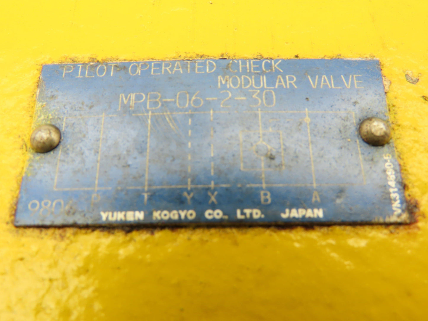 Yuken MPB-06-2-30 Hydraulic Modular Pilot Flow Control Check Sandwich Valve Sz 6