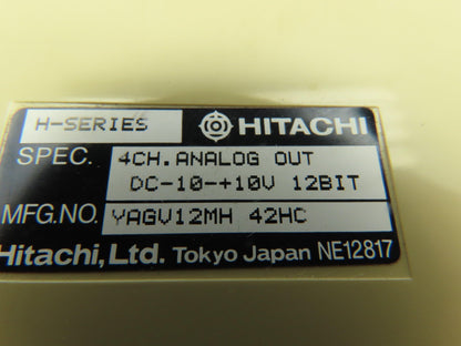 Hitachi YAGV12MH H-Series 4ch Analog Out Cover Missing Sticker