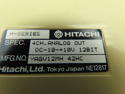 Hitachi YAGV12MH H-Series 4ch Analog Out Cover Missing Sticker