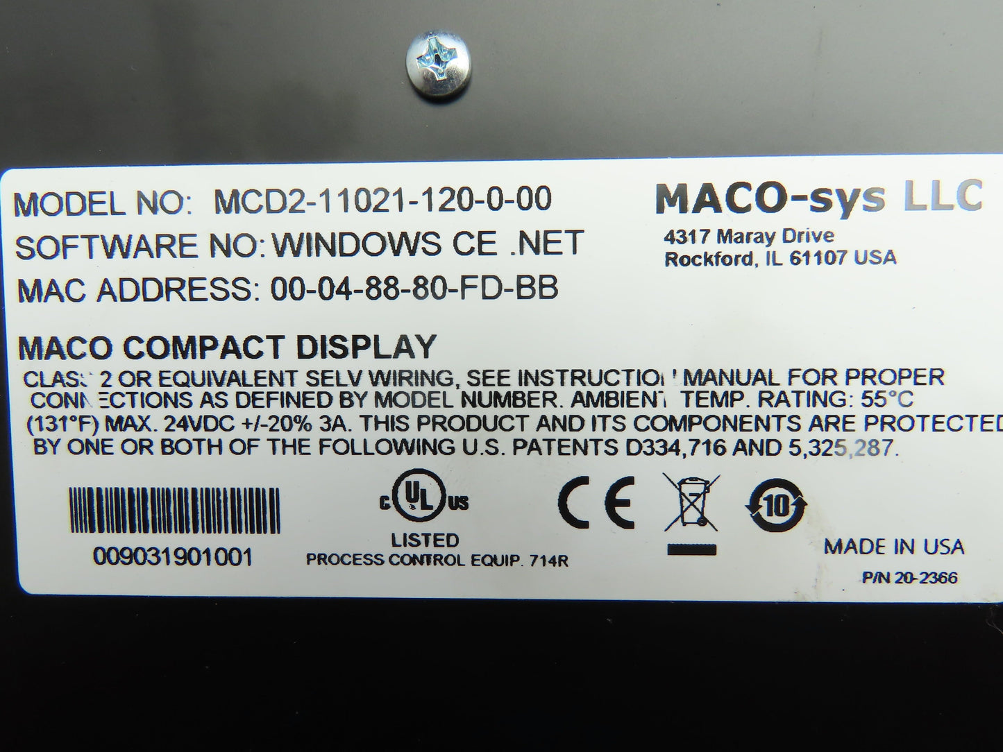 Eurotherm MCD2-11021-120-0-00 MACO Compact Operator Station