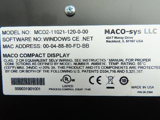 Eurotherm MCD2-11021-120-0-00 MACO Compact Operator Station