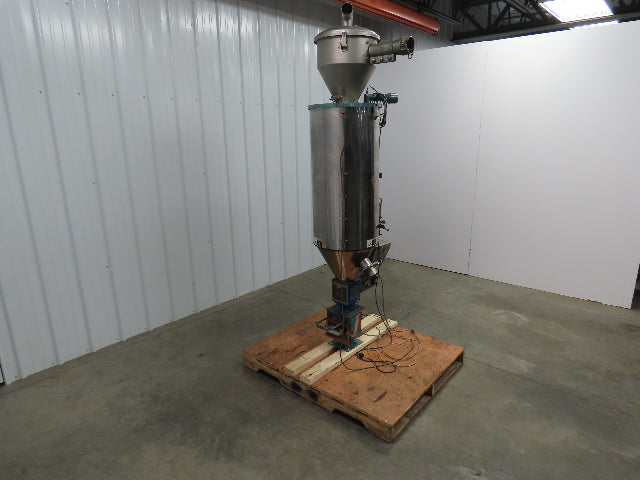 Una-Dyn TSC-100 Solid Cone Hopper, Insulated, Stainless W/Autoload OS-10 Feeder