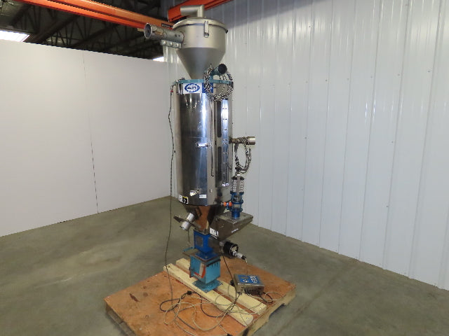 Una-Dyn TSC-100 Solid Cone Hopper, Insulated, Stainless W/Autoload OS-10 Feeder