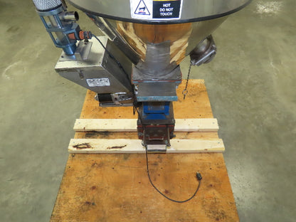 Una-Dyn Solid Cone Hopper, #150, Insulated, Stainless W/Autoload OS-10 Feeder