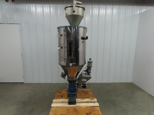 Una-Dyn Solid Cone Hopper, #150, Insulated, Stainless W/Autoload OS-10 Feeder