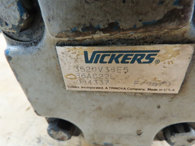 Vickers 3520V 38E 5 86 AC 22L Double Vane Hydraulic Pump 3" Inlet 38/5 GPM
