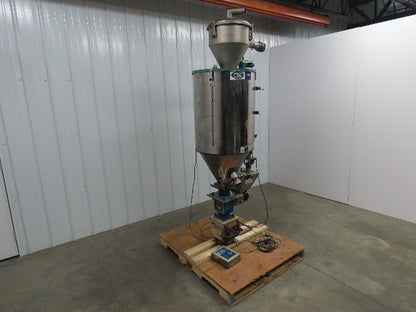 Una-Dyn Solid Cone Hopper, 
#150, Insulated, Stainless W/Autoload OS-10 Feeder