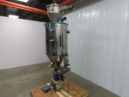 Una-Dyn Solid Cone Hopper, 
#150, Insulated, Stainless W/Autoload OS-10 Feeder