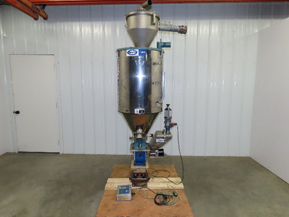 Una-Dyn Solid Cone Hopper, 
#150, Insulated, Stainless W/Autoload OS-10 Feeder