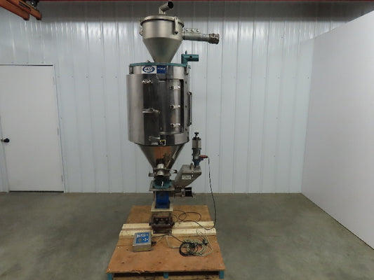 Una-Dyn Solid Cone Hopper, 
#150, Insulated, Stainless W/Autoload OS-10 Feeder