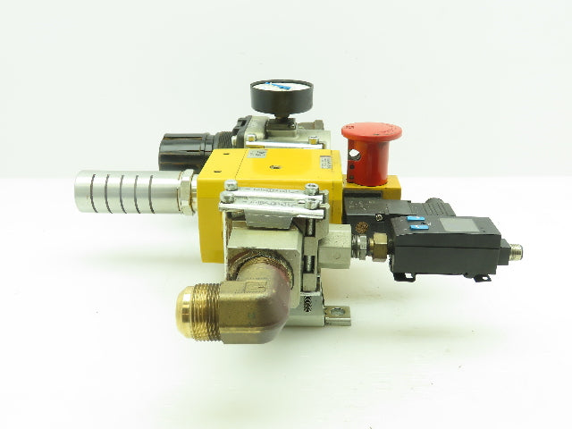 SMC AVL5000-N10-5DZM Pneumatic Soft St. AR60-N10Z Reg. Modular Lockout Valve Set