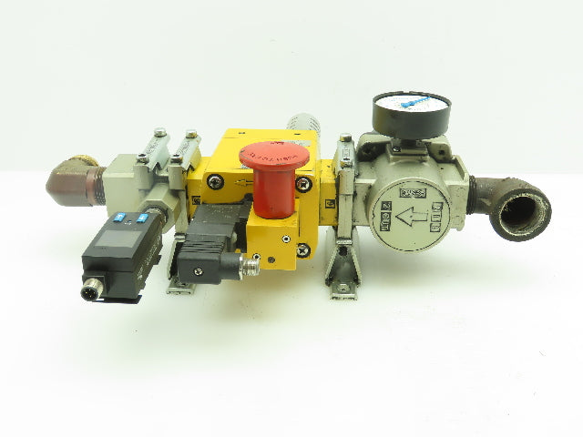 SMC AVL5000-N10-5DZM Pneumatic Soft St. AR60-N10Z Reg. Modular Lockout Valve Set