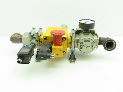 SMC AVL5000-N10-5DZM Pneumatic Soft St. AR60-N10Z Reg. Modular Lockout Valve Set
