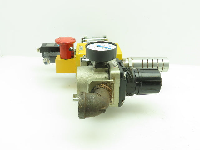 SMC AVL5000-N10-5DZM Pneumatic Soft St. AR60-N10Z Reg. Modular Lockout Valve Set
