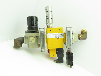 SMC AVL5000-N10-5DZM Pneumatic Soft St. AR60-N10Z Reg. Modular Lockout Valve Set