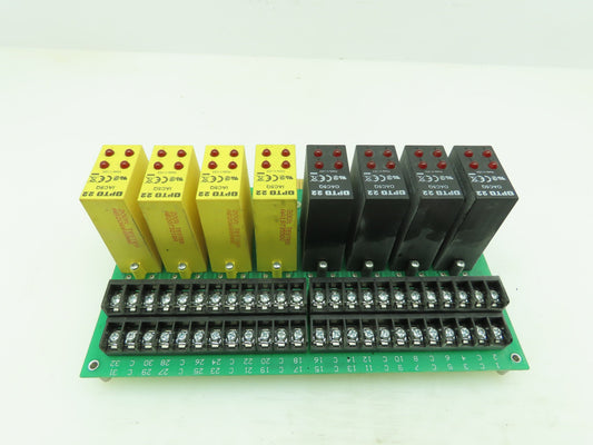 OPTO 22 PB32DEC Relay Board w/ OAC5Q (4x) and IAC5Q (4x) Relay