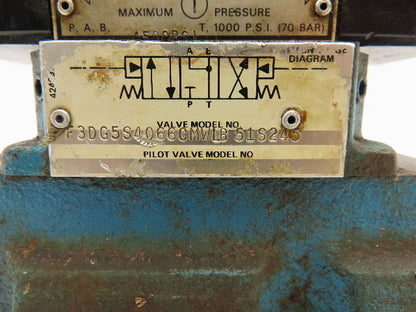 Vickers Double A F3 DG5S 40  Hydraulic Directional Solenoid Valve QF3FF10B1BH5L