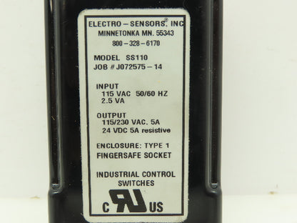 Electro-Sensors SS110 Slow Speed Switch 0.01-0.99RPM/0.1-9.9RPM Setpoint Ranges