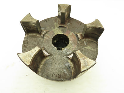 Spidex Lovejoy 75A Steel Curved Jaw Coupling Hub 1-1/2" Bore 3/8" Keyway