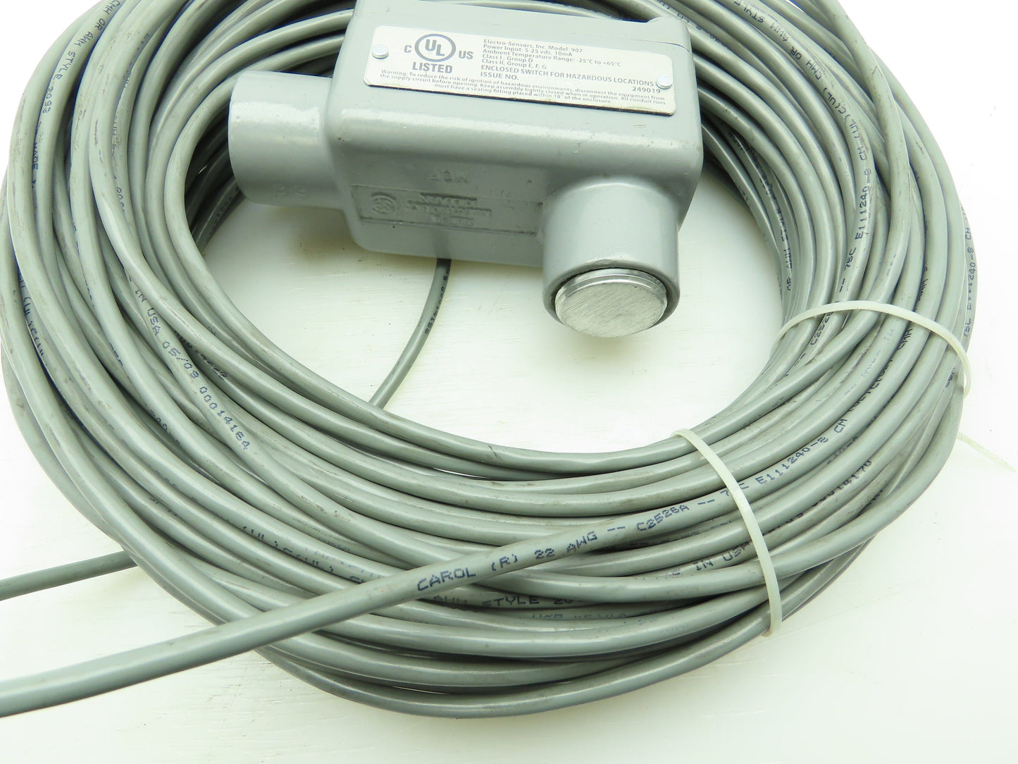 ELECTRO 907 Hall Effect Digital Speed Sensor 25VDC Hazardous Location 125' Wire