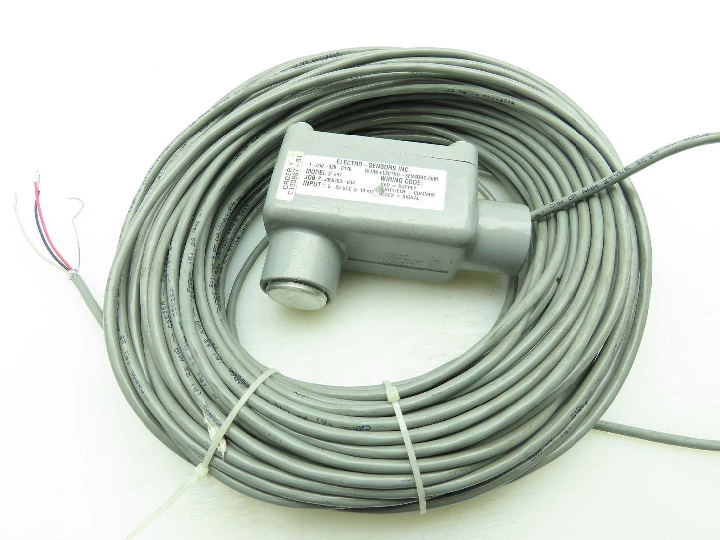 ELECTRO 907 Hall Effect Digital Speed Sensor 25VDC Hazardous Location 125' Wire