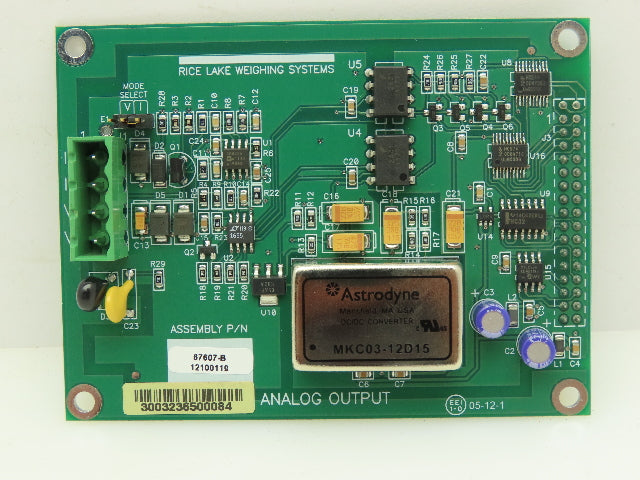 Rice Lake Weighing System 67607 Analog Output Card REV B Output 0-10V 12100119