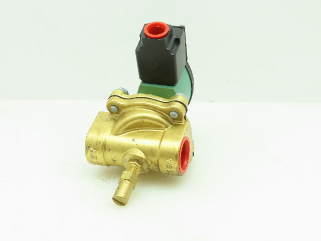 Asco JKH8210G054MO Red Hat Pneumatic Brass Solenoid Valve 1"NPT 150PSI 120V Coil