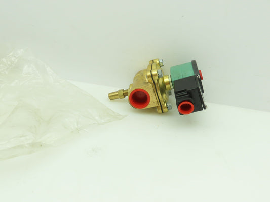 Asco JKH8210G054MO Red Hat Pneumatic Brass Solenoid Valve 1"NPT 150PSI 120V Coil