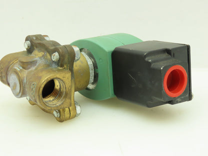 Asco JKH8210G094MO Pneumatic Solenoid Valve 150PSI 1/2"NPT 120V Coil w/Man Oper.