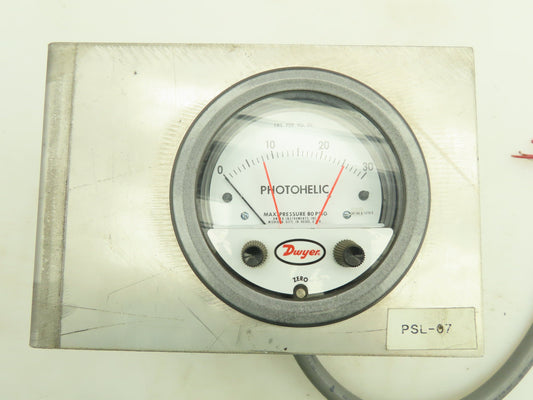 Dwyer A3230 Photohelic Pressure Switch/Gauge A3000 Series 0-30PSI 1/3HP 120/240V