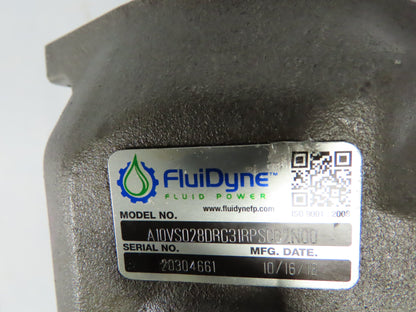Fluidyne A10VS Variable Displacement Hydraulic Piston Pump SAE B  Series 31