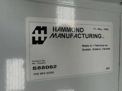 Hammond Manufacturing S88062 Electrical Enclosure W/Backplate W/200A Disconnect