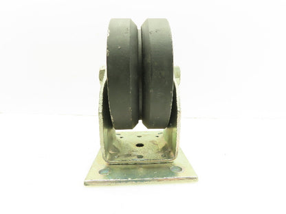 Bassick S-698 Heavy Duty V-Groove 6"x2.75"Steel Caster Wheel 6.75"x5"Fixed Plate