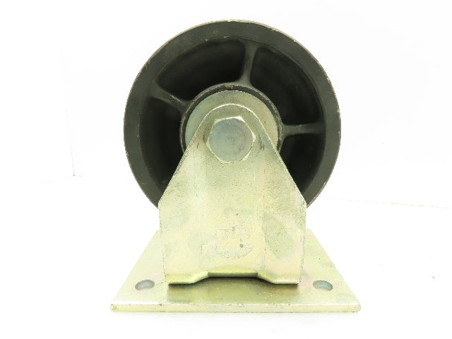 Bassick S-698 Heavy Duty V-Groove 6"x2.75"Steel Caster Wheel 6.75"x5"Fixed Plate