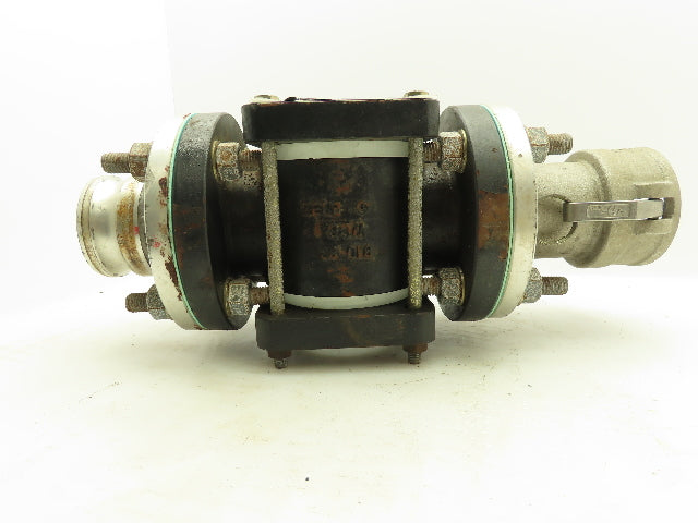 J.C. Ernst 200 Dbl Sight Flow Indicator 285PSI 3" Cam And Groove Quick Coupling
