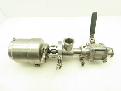 Tri-Clover 371-10M-20-1 1/2-316 Tri-Flo Pneumatic Air Throttling Valve 1-1/2"