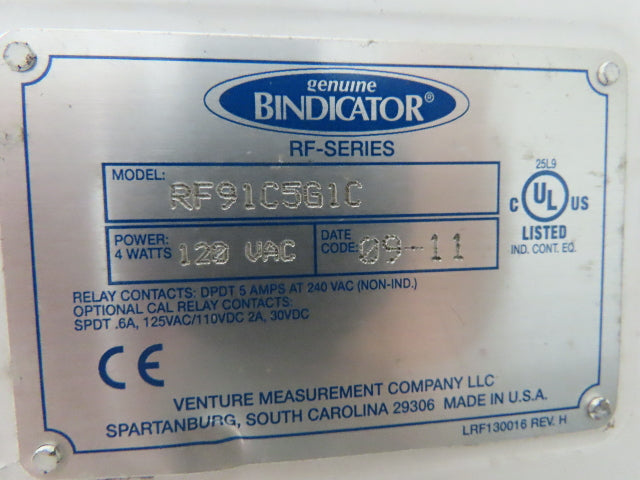 Bindicator RF91C5G1C Level Indicator Sensor Probe 74" (Extended) 120V