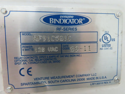 Bindicator RF91C5G1C Level Indicator Sensor Probe 74" (Extended) 120V