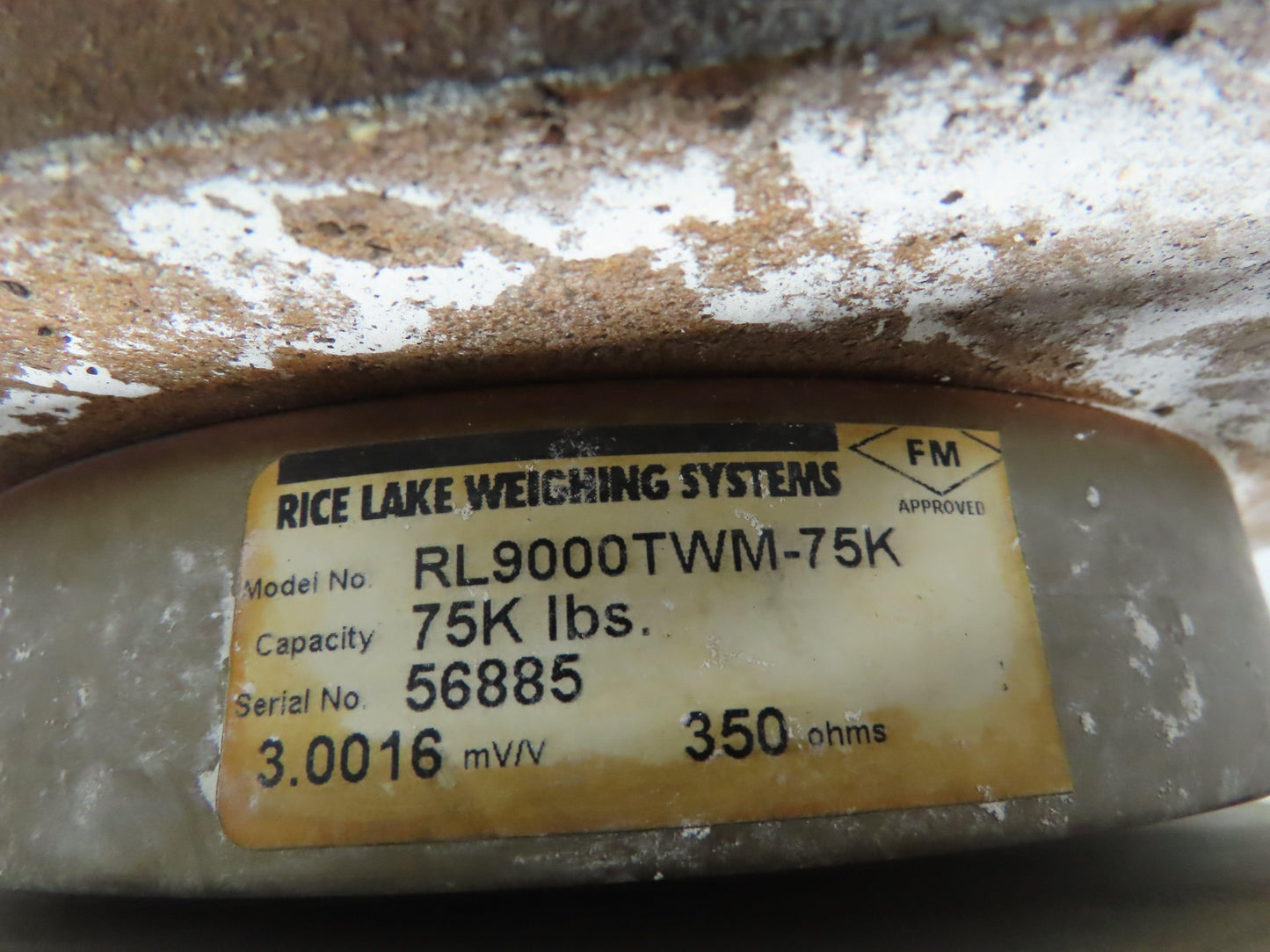 Rice Lake Weighing Systems RL9000TWM-75K Load Cell, 75,000 LB, Set of 4