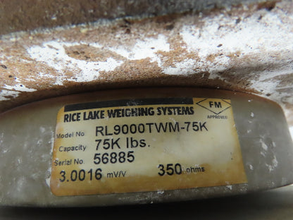 Rice Lake Weighing Systems RL9000TWM-75K Load Cell, 75,000 LB, Set of 4