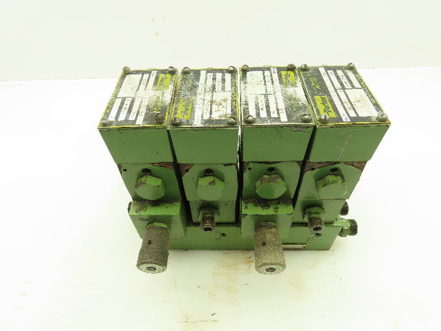 Parker D1VW Hydraulic Directional Flow Control Solenoid Valve Stack 120V GREEN