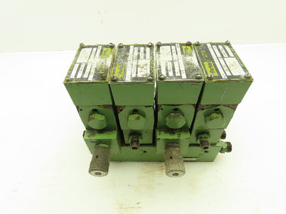 Parker D1VW Hydraulic Directional Flow Control Solenoid Valve Stack 120V GREEN