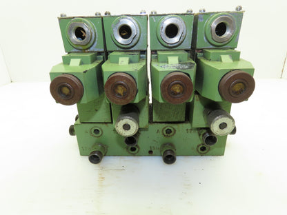 Parker D1VW Hydraulic Directional Flow Control Solenoid Valve Stack 120V GREEN