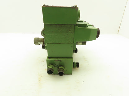 Parker D1VW Hydraulic Directional Flow Control Solenoid Valve Stack 120V GREEN