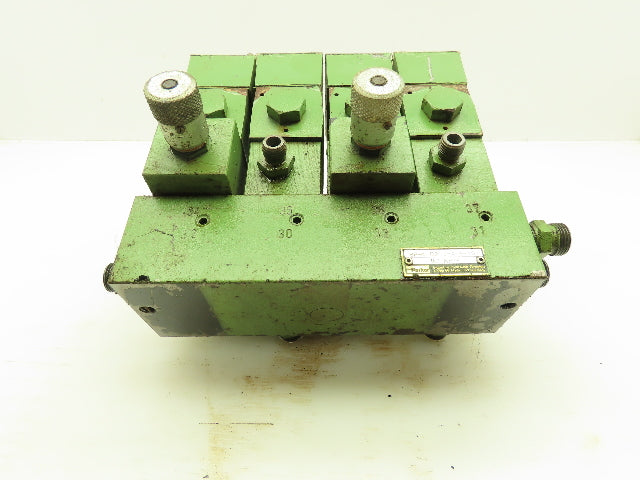 Parker D1VW Hydraulic Directional Flow Control Solenoid Valve Stack 120V GREEN