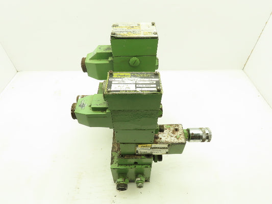 Parker D1VW /D3W Hydraulic Directional Flow Control Solenoid Valve Stack GREEN