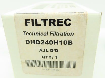 Filtrec DHD240G10B Hyd. Filter Element 10 Micron 1.3"ID 2.7"OD 6"L   DHD240H10B