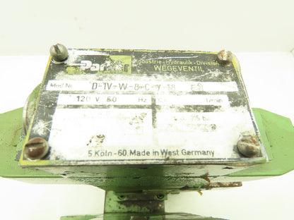 Parker D1VW / D3W Hydraulic Directional Flow Control Solenoid Valve Stack GREEN