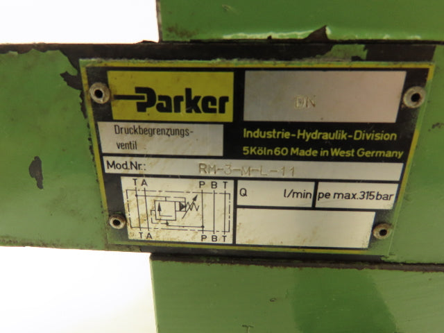 Parker D1VW / D3W Hydraulic Directional Flow Control Solenoid Valve Stack GREEN